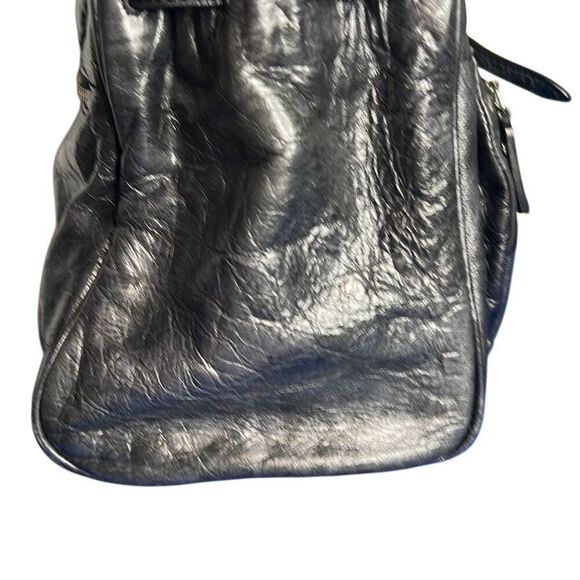 Leonello Borghi Distressed Leather Bag Tote Handles - Picture 15 of 15